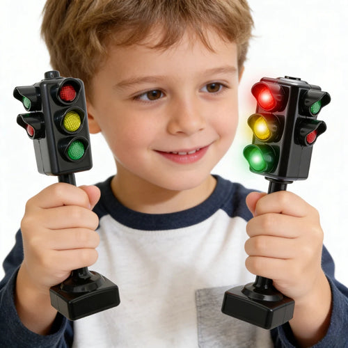 1/2 Peças Mini Semáforos de Brinquedo, Blocos de Luz de Trânsito, Brinquedos Educativos de Segurança Infantil — foto 2