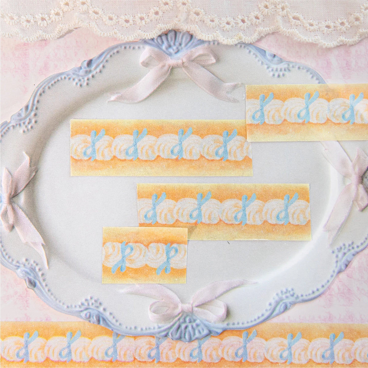 15mm 2m ding cake shop série kawaii ins bonito sobremesa espumante areia washi fita diy scrapbook fita — foto 2