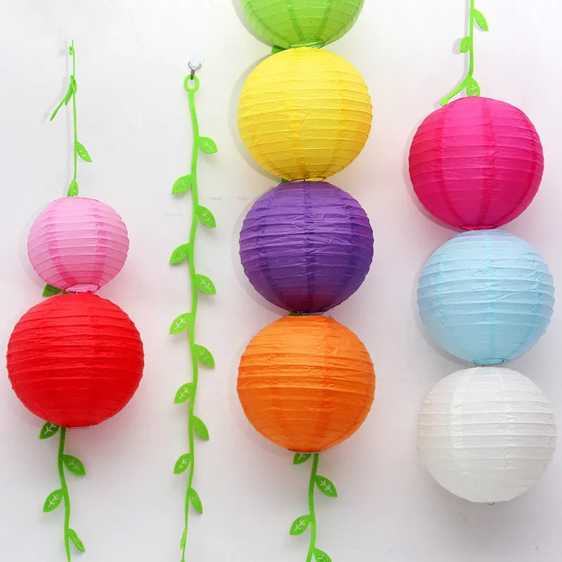 /lote ( cm) lanternas de bola de papel decorativas lanterna de papel chinesa para decoração de festa — foto 4