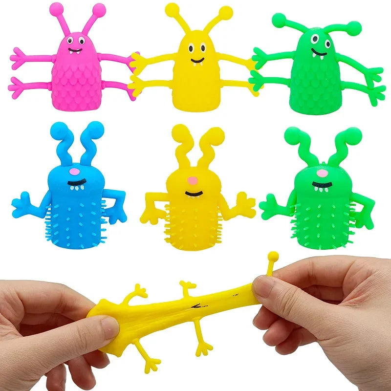 5/10/20 Peças de Brinquedos de Dedo de Monstro Fofos, de Borracha Macia e Elástica — foto 3