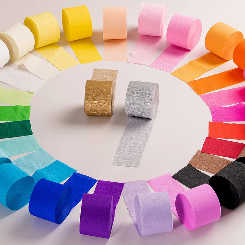 Conjunto de 3 Peças de Fitas de Papel Crepe Arco-Íris para Decoração de Casamento e Aniversário — foto 2