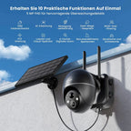 Câmara de Vigilância Externa 5MP com Bateria, câmara PTZ Externa com Painel Solar, Detector de Movimento PIR — foto 2
