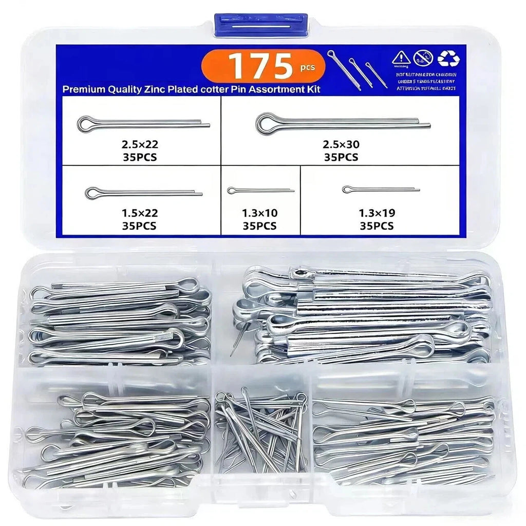 Sliver Split Pins para fixações de algodão, aço zincado, Hard Case Link, tamanhos sortidos, alta qualidade — foto 1