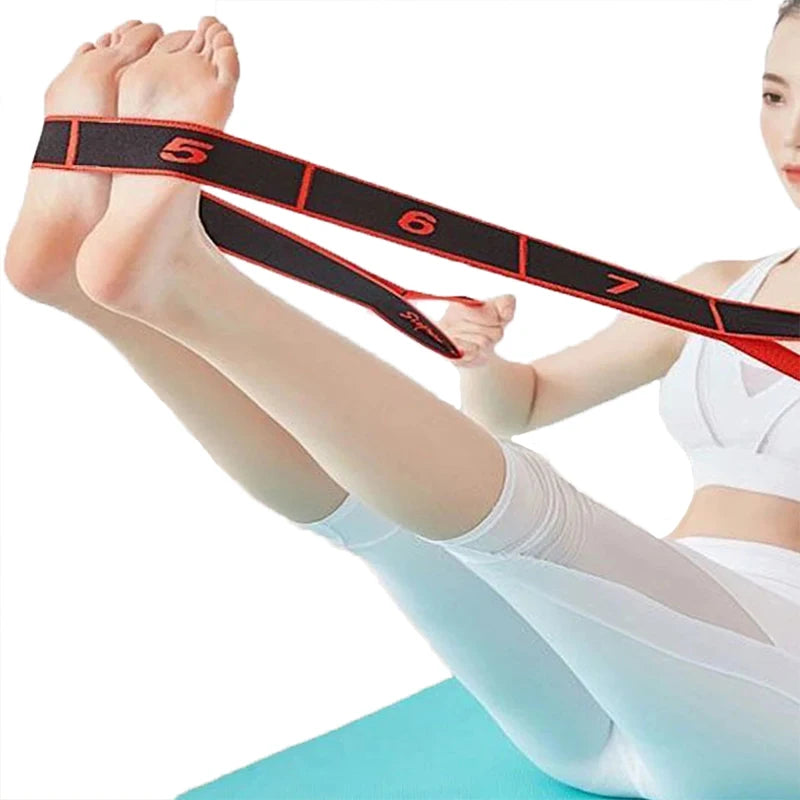 Cinto elástico multi-segmentos para yoga e alongamentos - Rosa — foto 2