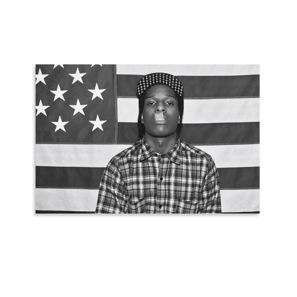 A $ AP Rocky ASAP Bandeira Americana Rap Rapper Motivacional Inspirador Escritório Ginásio Parede Dormitório — foto 1