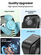 Mini ventilador de mesa portátil USB 4 polegadas — foto 2