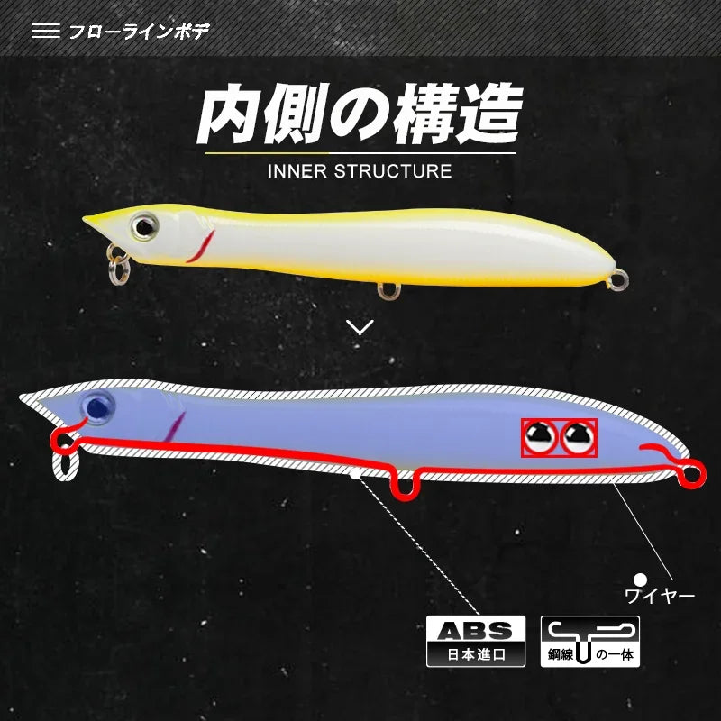Isca de Pesca Popper 100mm 140mm Patchinco Flutuante Wobblers Isca Artificial Dura Patchinko 100 Iscas — foto 4