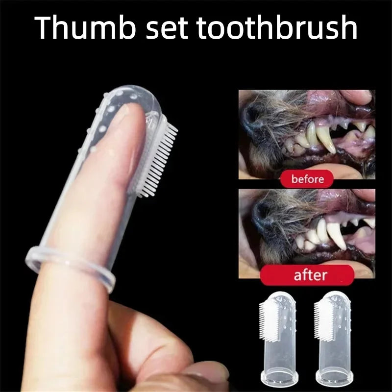 Escova de dentes de silicone para cães e gatos — foto 5