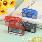 Boneca modelo de rádio e mini gravador vintage, boneco em miniatura, decoração de móveis — foto 6