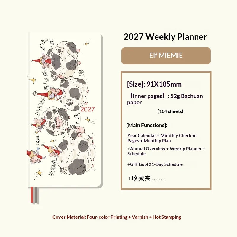 Caderno Planejador Semanal de Bolso Edição Limitada, Diário Semanal - 2027 MIEMIE — foto 2