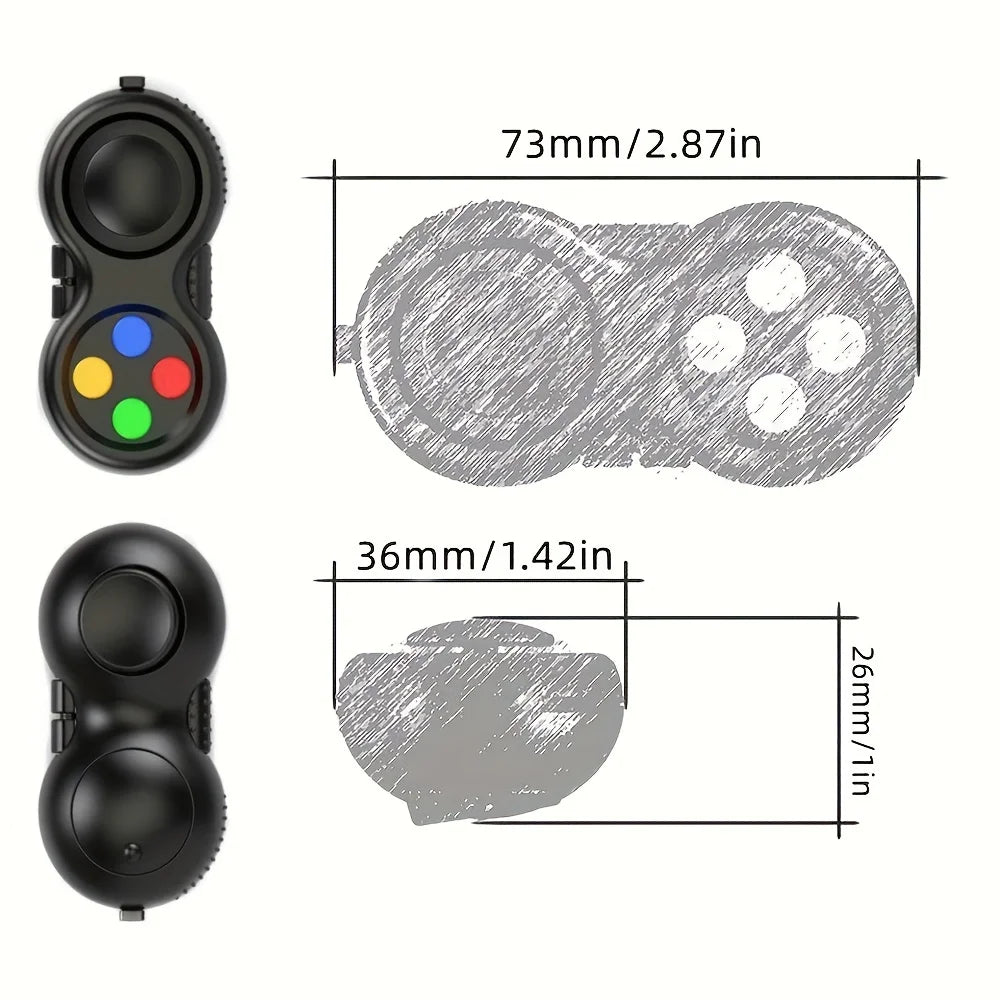 Fidget Pad com 8 Funções, Controlador Fidget Redutor de Estresse - Camuflado verde — foto 3