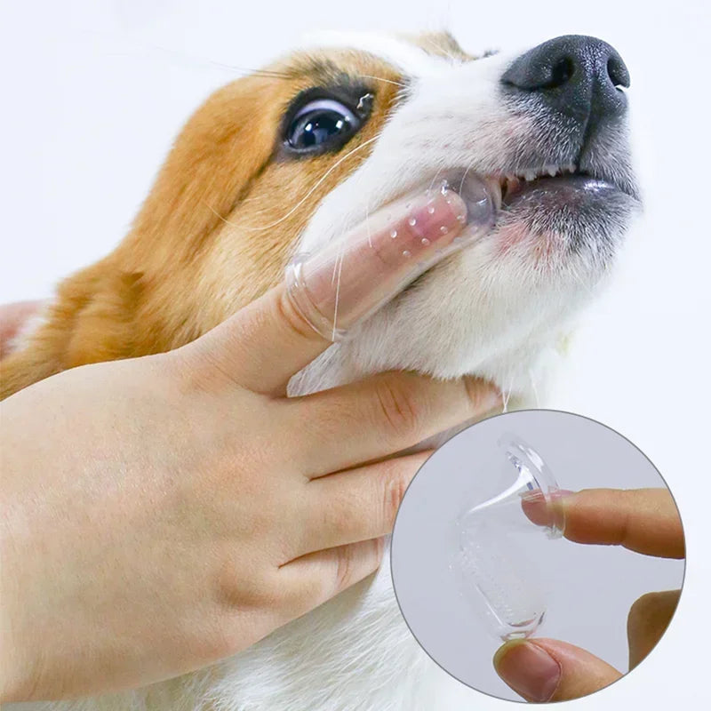 Escova de dentes de silicone para cães e gatos — foto 4
