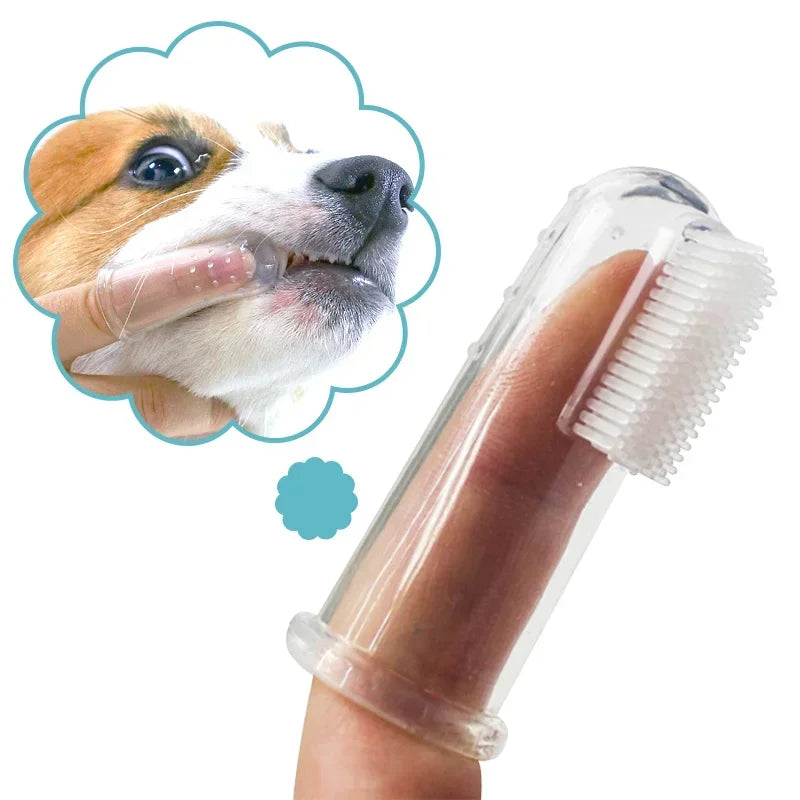 Escova de dentes super macia para animais de estimação, escova para cães de pelúcia, mau hálito, tártaro — foto 2