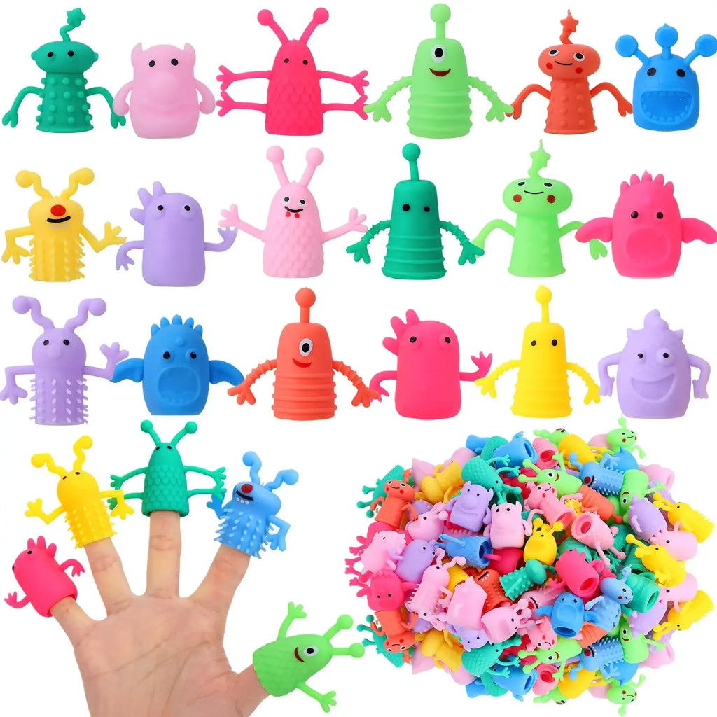 5/10/20 Peças de Brinquedos de Dedo de Monstro Fofos, de Borracha Macia e Elástica — foto 1