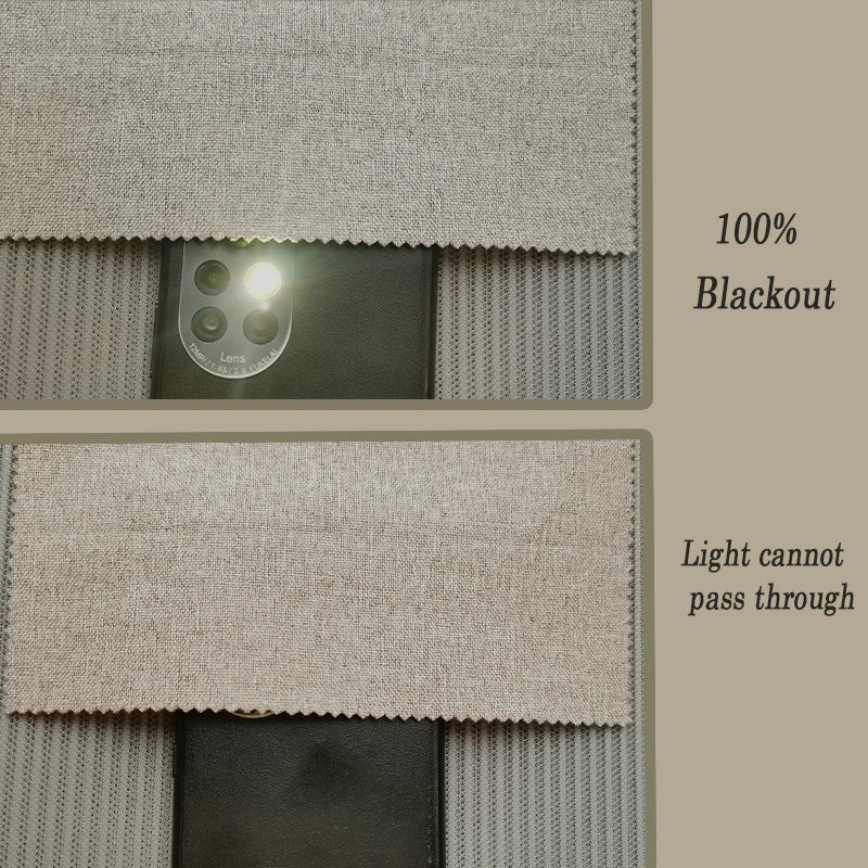 Linho cortinas blackout para sala de estar quarto alta qualidade completa sombreamento decoração luxo moderno — foto 6