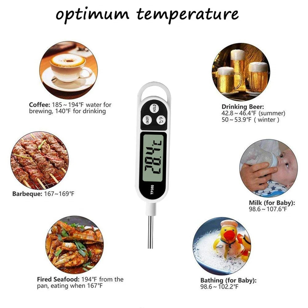 Termômetro de alimentos tp300 termômetro de cozinha digital para cozinhar carne sonda de alimentos churrasco — foto 4