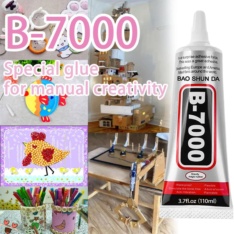 Cola B7000, cola para ecrã de telemóvel, adequada para jóias, modelos de construção de casas, flores secas — foto 2