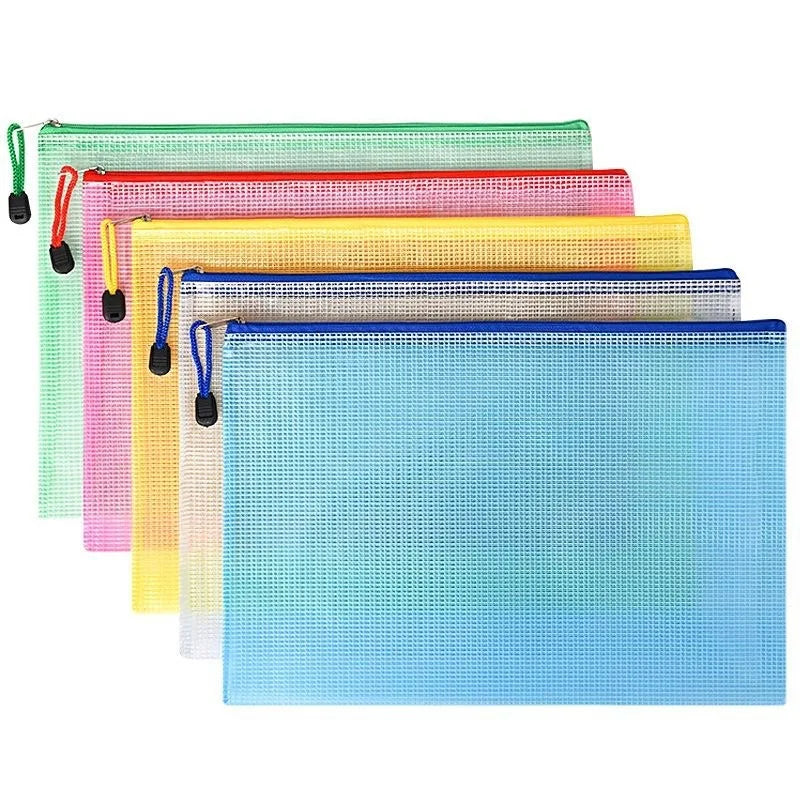 5-100 Peças Pasta Organizadora de Documentos A4/A5/A6 com Zíper em ecrã, Bolsa para Documentos — foto 3