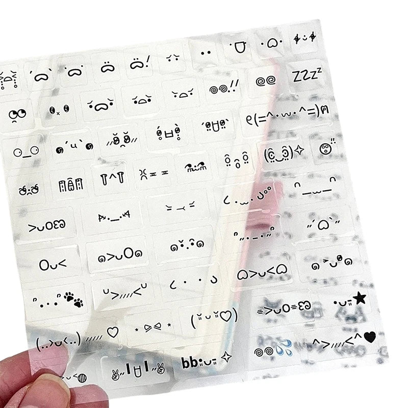 Steve Random 2 peças adesivos fofos de emoticon transparentes para animais de estimação adesivos decorativos — foto 1