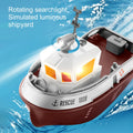 1/32 barco rc com luzes, poderoso motor duplo 2.4g de longo alcance, sem fio, comando, rebocador — foto 1
