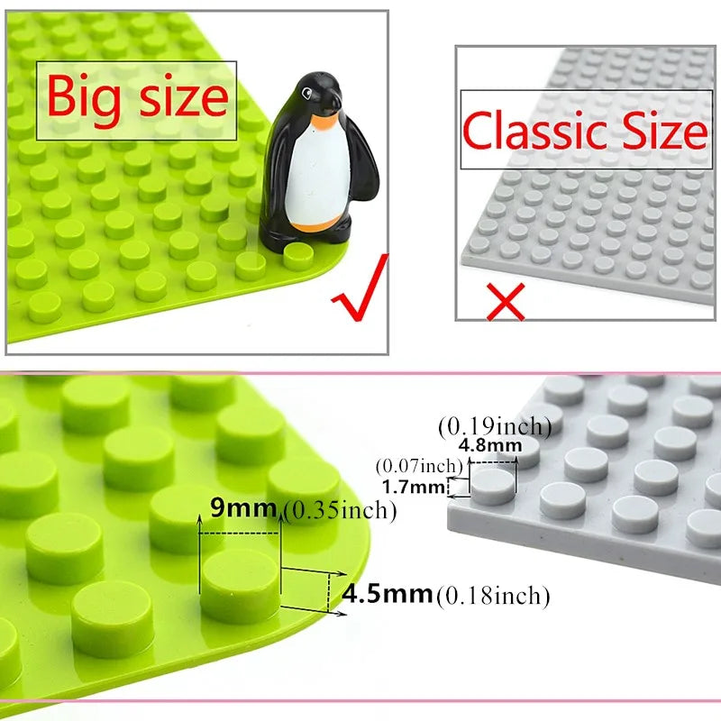Placa base grande para blocos de construção, 16x32 pontos, acessórios, brinquedos — foto 5