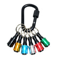 6 pçs/set 1/4 haste hexagonal chave de fenda cabeça titular haste extensão chaveiro adaptador broca — foto 1