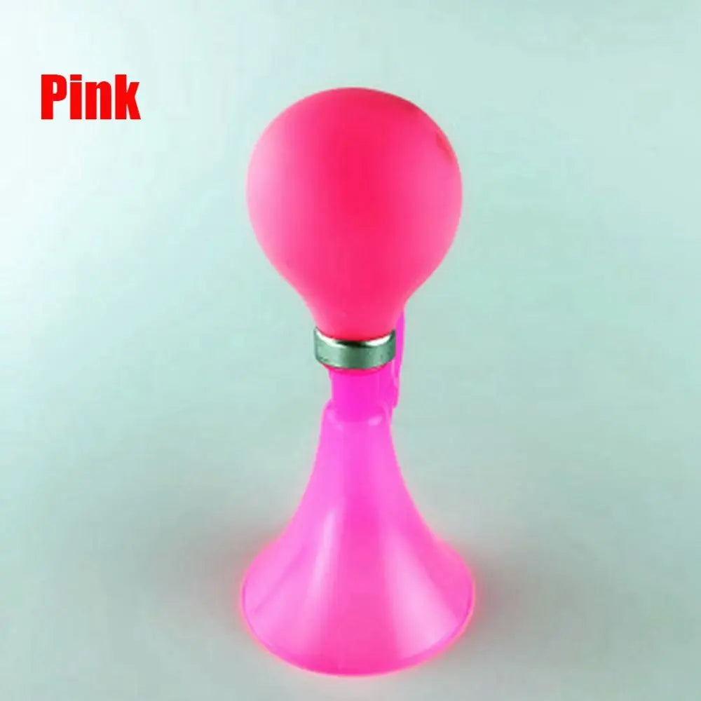 Buzina de Ar para Bicicleta Infantil em Silicone e Plástico 15x7,5 cm - Rosa — foto 2