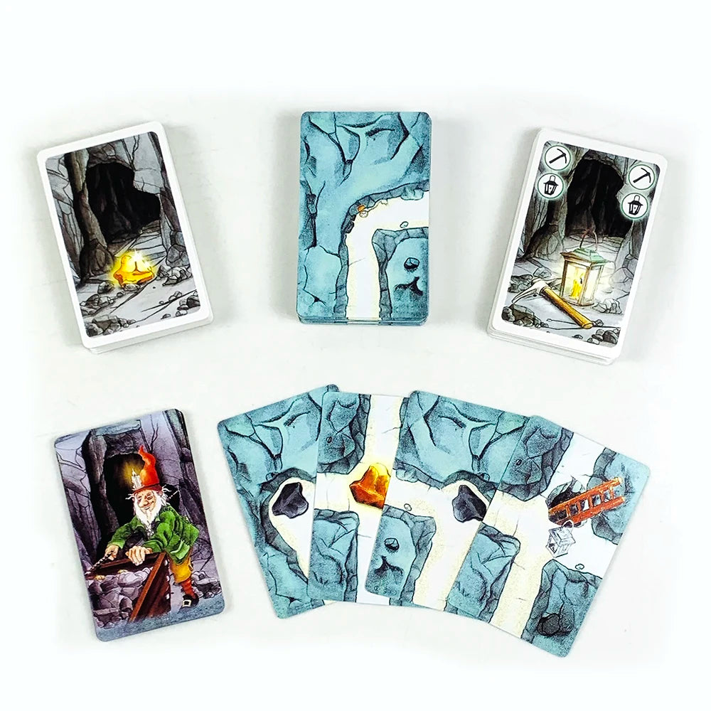Cartas de jogo de tabuleiro jogos de mesa versão em inglês jogos de cartas anão mina de ouro escavação — foto 1