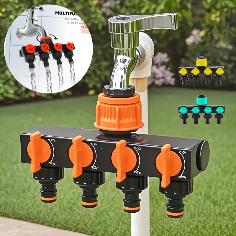 Divisor de Torneira para Jardim com 4 Saídas Azul — foto 2