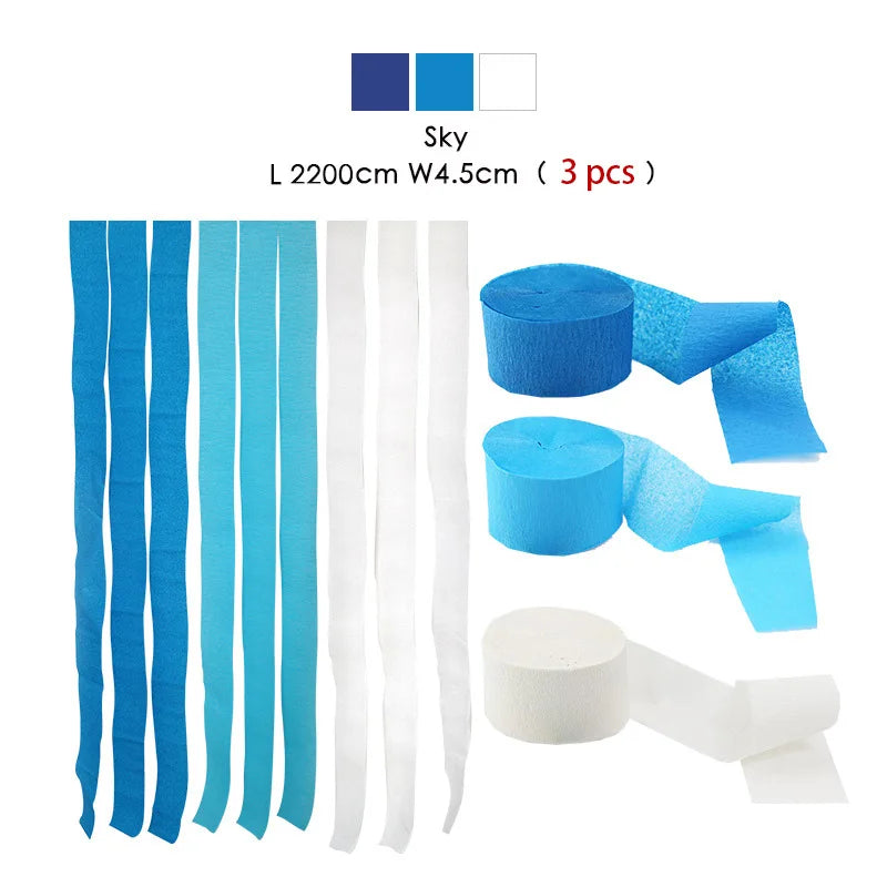 Conjunto de 3 Peças de Fitas de Papel Crepe Arco-Íris para Decoração de Casamento e Aniversário — foto 1