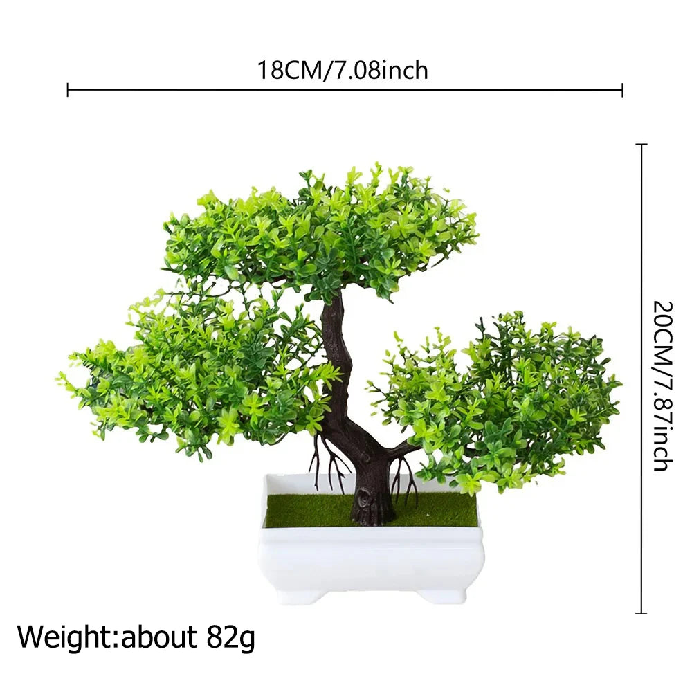 Plantas Artificiais Decorativas em Vaso, Bonsai Pequeno, Árvore Falsa em Vaso, Ornamentos de Jardim Zen — foto 1