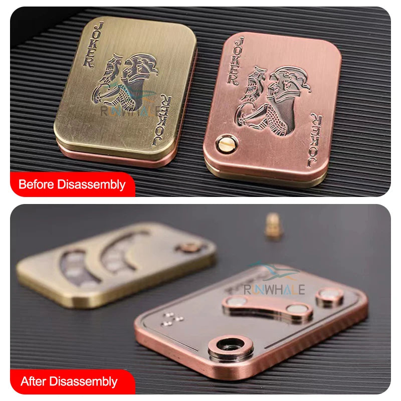 Edc push slider metal fidget anti estresse brinquedos adultos dedo spinner poker aliviar ansiedade brinquedo — foto 1