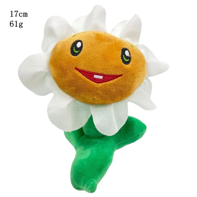 Brinquedo de Pelúcia Plants VS Zombies Peashooter de 18cm, Boneco Fofo Snow Pea Threepeater — foto 1