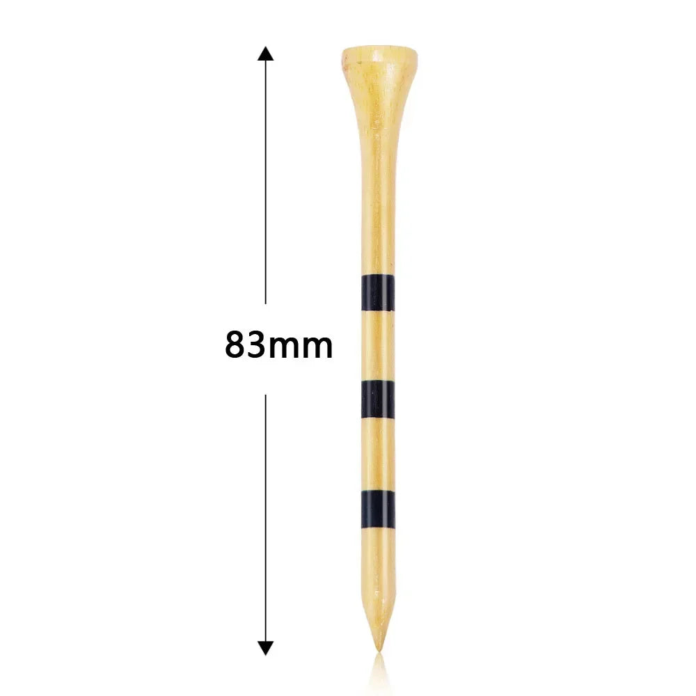 50 Unidades de Tees de Golfe de Bambu Mais Duráveis e Estáveis TE003-Y - 83mm-50pcs — foto 1