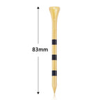 50 Unidades de Tees de Golfe de Bambu Mais Duráveis e Estáveis TE003-Y - 83mm-50pcs — foto 1