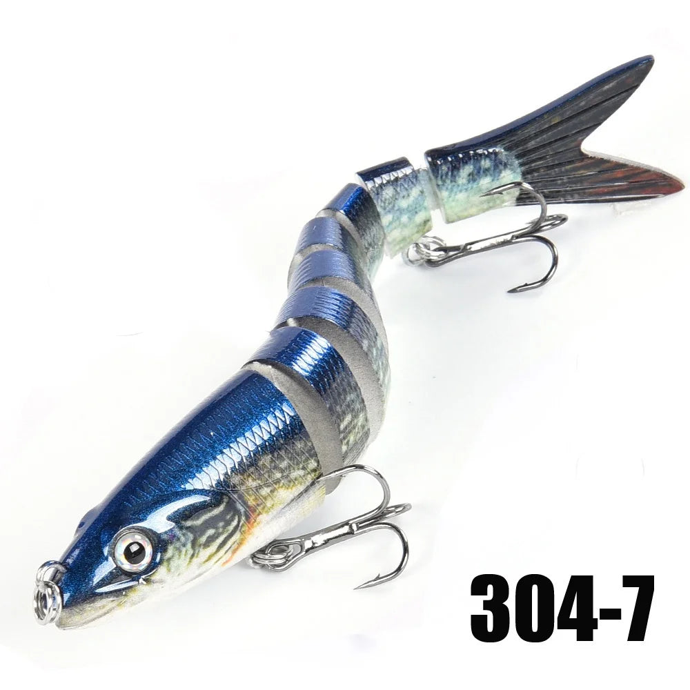 Iscas de pesca multi articuladas swimbait manivela isca afundamento lento - 304-7 1 unidade com opp saco — foto 2