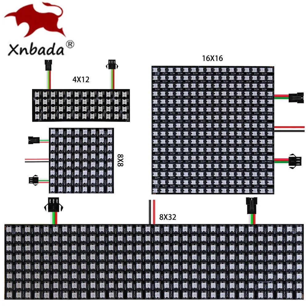 Painel de matriz LED endereçável WS2812B 4x12 RGB 5 V (2 unidades) — foto 2