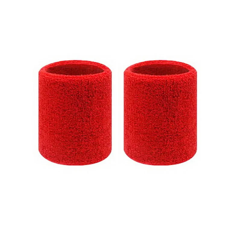 Munhequeira desportiva vermelha 8 cm, conjunto de 2 unidades — foto 1