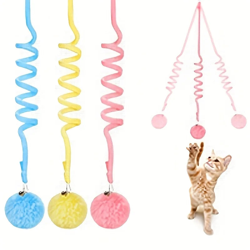 Brinquedo Retrátil para Gato com Ventosa, Mola e Sino — foto 2