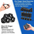 Treinador de Força de Preensão Ajustável de 5-60Kg com Exercitador de Dedos - Finger Ex cinzento preto — foto 5