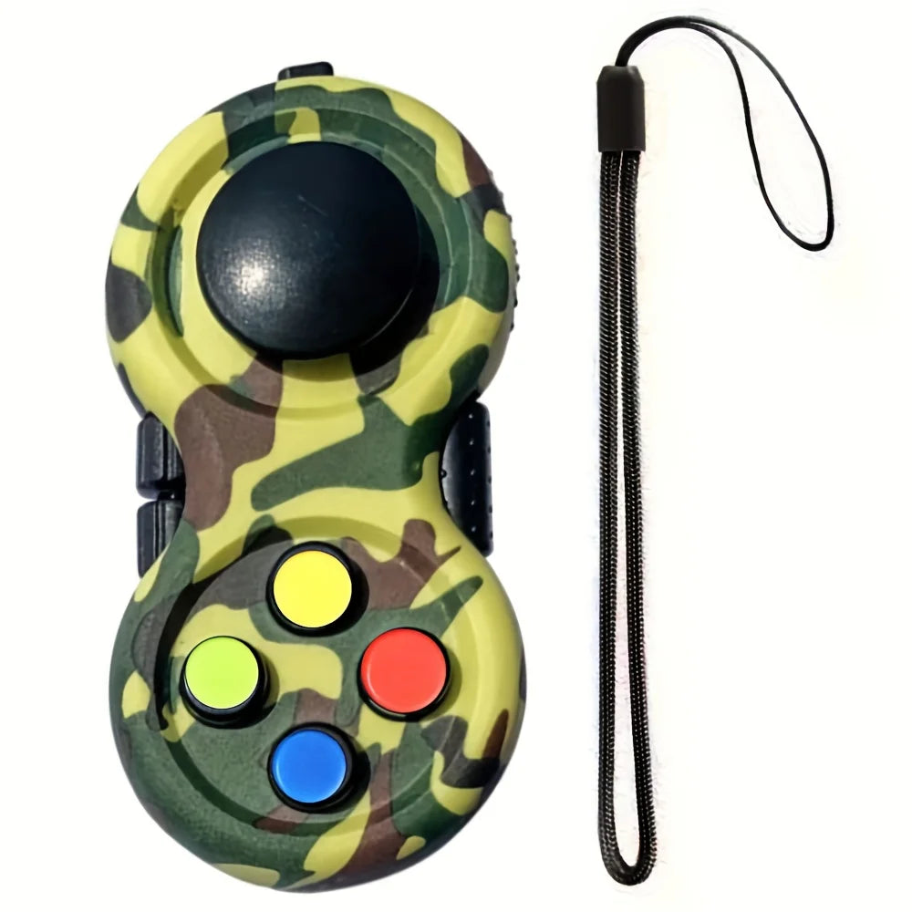 Fidget Pad com 8 Funções, Controlador Fidget Redutor de Estresse - Camuflado verde — foto 1