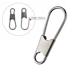 Conector snap giratório de aço inoxidável para pesca, 100 peças — foto 2