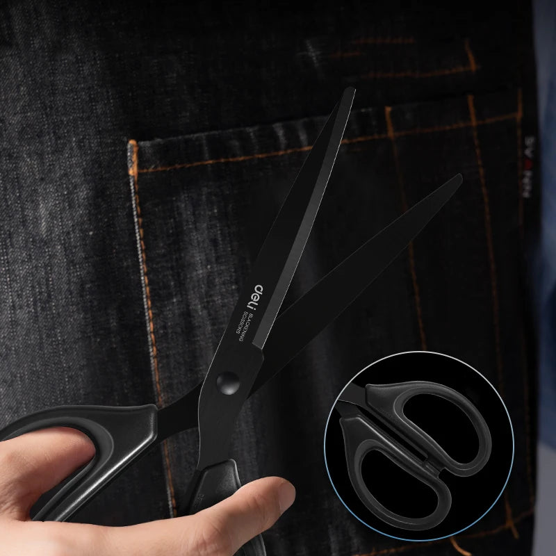 Tesoura Black Blade de 180mm (7 Polegadas) em Aço Inoxidável Antiferrugem, Afiada, para Escritório, Casa — foto 4