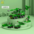 City Engineering Car Building Blocks para Crianças, Caminhão da Polícia, Tanque, Tijolos De Helicóptero — foto 5