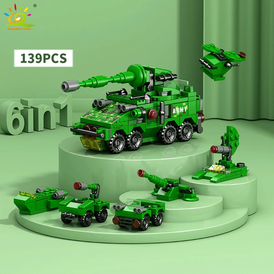 City Engineering Car Building Blocks para Crianças, Caminhão da Polícia, Tanque, Tijolos De Helicóptero — foto 5