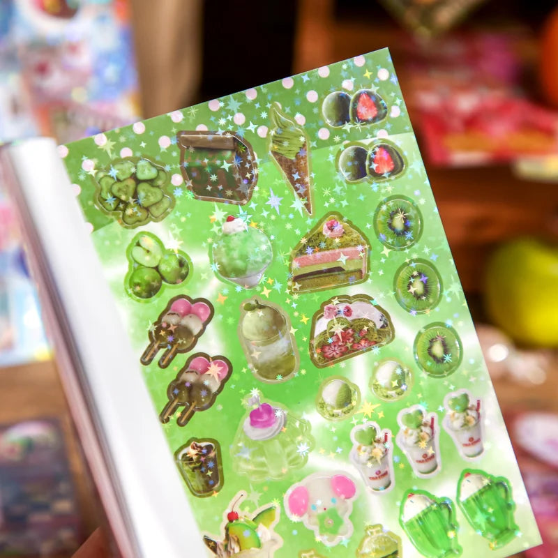 30 folhas showa fantasia série kawaii flash cortado adesivo livro diy lixo diário scrapbooking material — foto 2