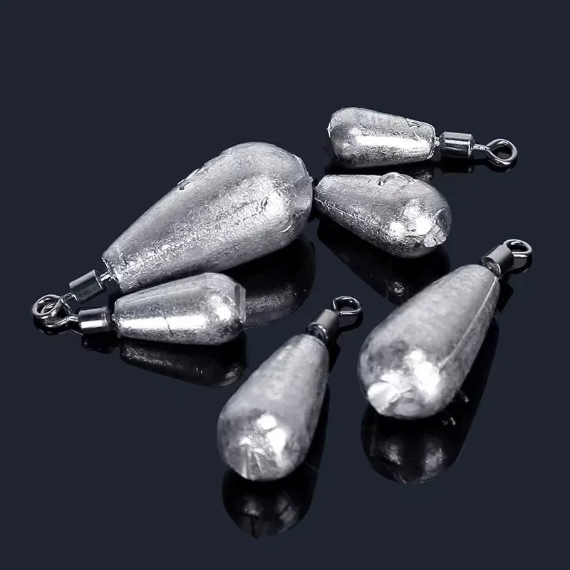 10 pçs/lote peso de pesca chumbada 3.5g 5g 7g 10g 14g 20g gota de água pesos equipamento - 7g 10 unidades — foto 2
