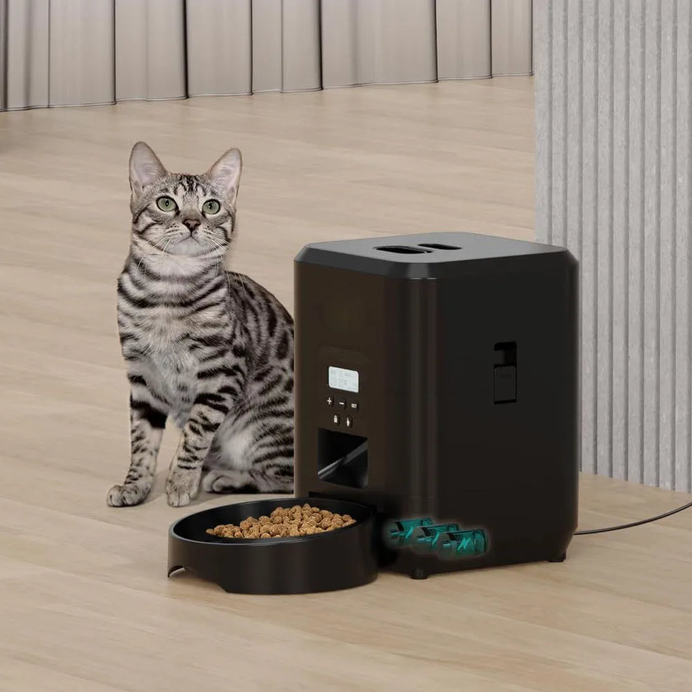 Comedouro Inteligente Automático para Gatos e Cães - Branco Button Feeder — foto 2
