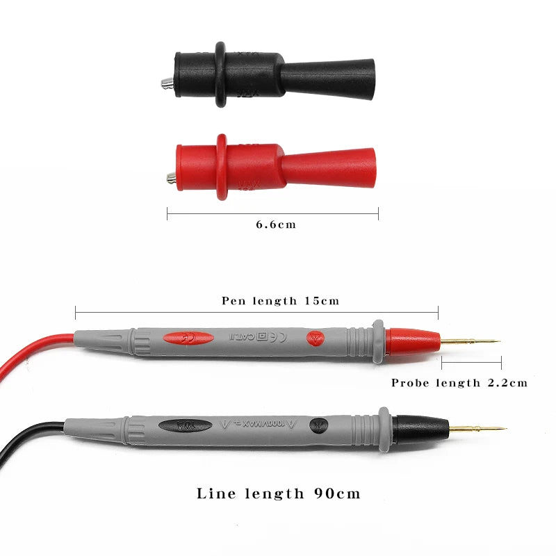 Pino de teste de sonda 20a 1000v para multímetro digital ponta de agulha multi medidor - 10A PVC Wire — foto 5