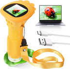 Microscópio de lupa com LED para crianças, 200 Megapixels, função de foto e vídeo, brinquedos educativos — foto 1